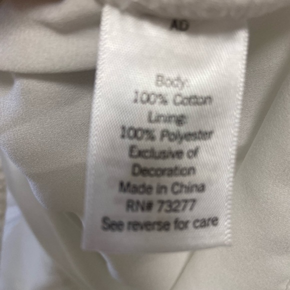 Sonoma Large eyelet White Smocked Midi Sundress with Flutter Sleeves - Picture 7 of 8